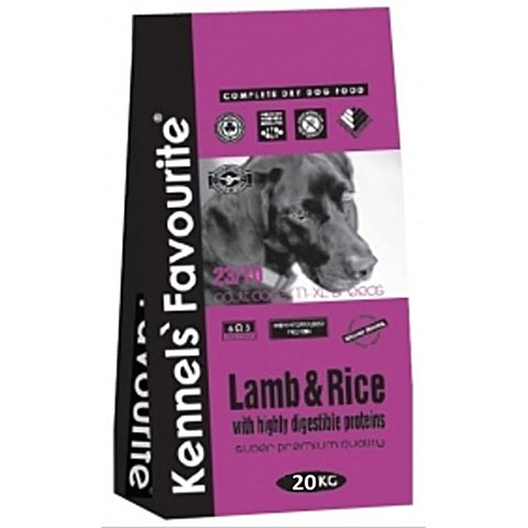 Kennel's Favourite  Lamb&Rice száraz kutyatáp Bárány Rizs  20kg