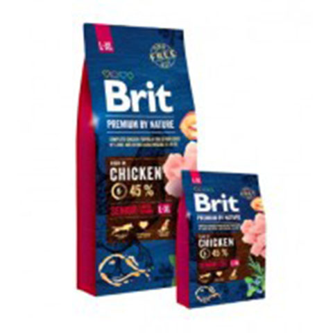 Brit Premium Senior L-xL Száraztáp Kutya   45% hús 15kg