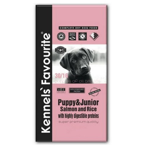 Kennel's Favourite  Puppy&Junior SALMON and Rice  20kg
