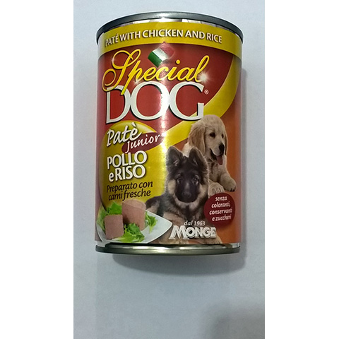 Special Dog Puppy JUNIOR konzerv csirke rizs 70% hús 400g
