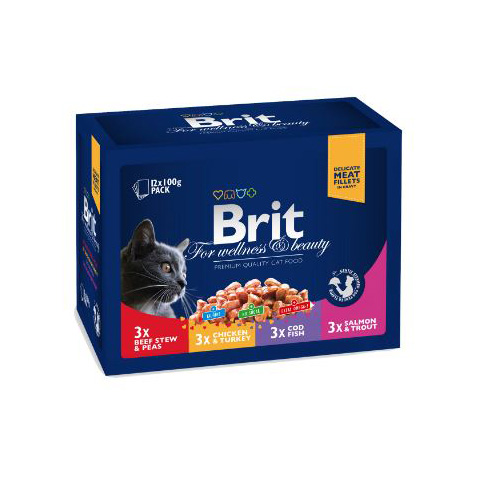 Brit Premium Cat, Family MultiPack 12x100g