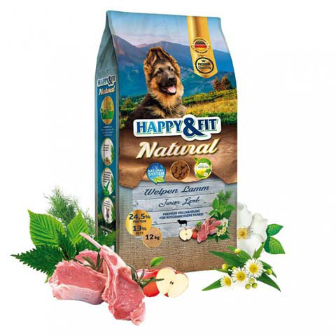 Happy&Fit Natural Adult Welpen Lamm  24,5/13 12kg