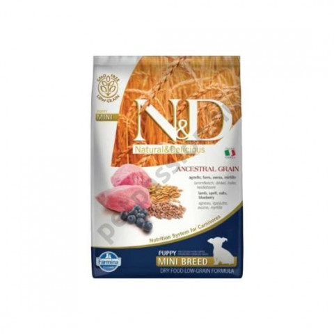 N&D Grain Free Puppy mini bárány áfonya sütőtök száraztáp kutya 7 kg