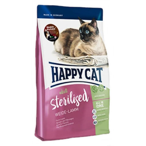 Happy Cat F+W Adult Steril Weide Bárány  Száraztáp Macska 1,4kg
